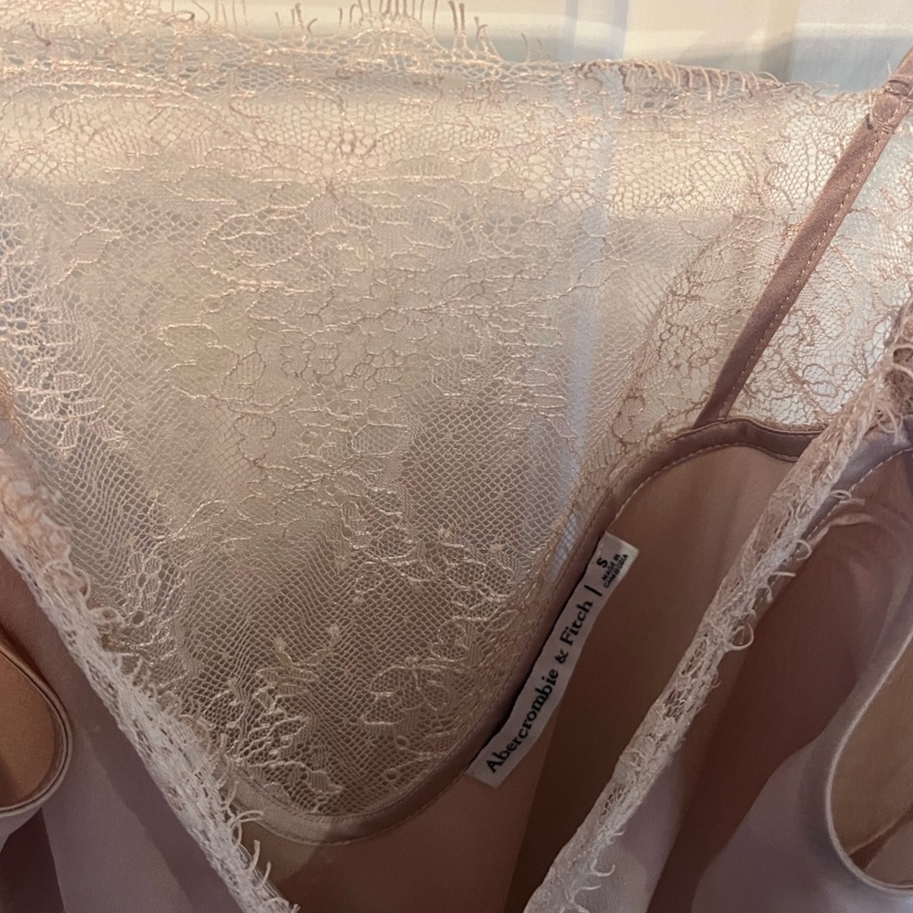 Abercrombie Silk Body Suit, champagne, Small - Picture 2 of 3